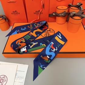 Шелковый шарф Hermès Twilly Шелковый