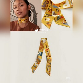 Шелковый шарф Hermès Twilly Шелковый