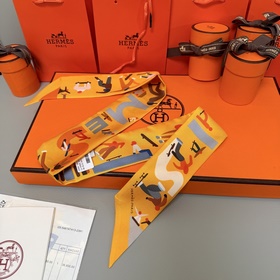 Шелковый шарф Hermès Twilly Шелковый