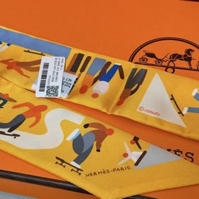 Шелковый шарф Hermès Twilly Шелковый