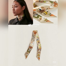 Шелковый шарф Hermès Twilly Шелковый