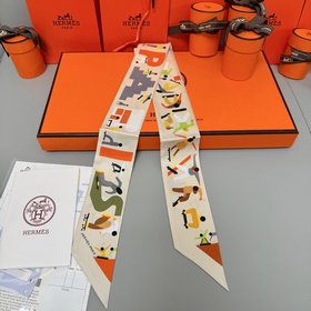 Шелковый шарф Hermès Twilly Шелковый