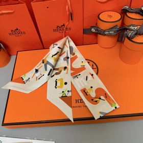 Шелковый шарф Hermès Twilly Шелковый