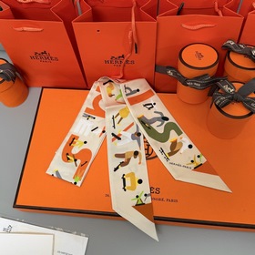 Шелковый шарф Hermès Twilly Шелковый
