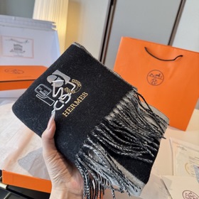 Двусторонний шарф Hermès. Классический