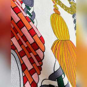 Шарф Hermès, ручной работы, сшитый с п