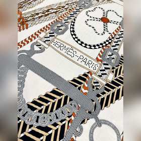Шарф Hermès, ручной работы, сшитый с п