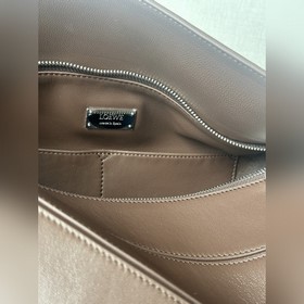 Большая сумка из кожи ягненка Напа, ле