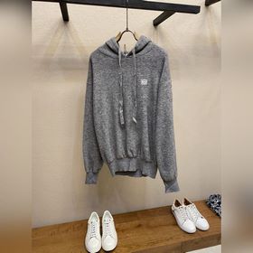 Loewe, вязаный худи с вышитым логотипо