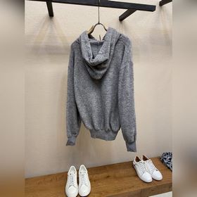 Loewe, вязаный худи с вышитым логотипо