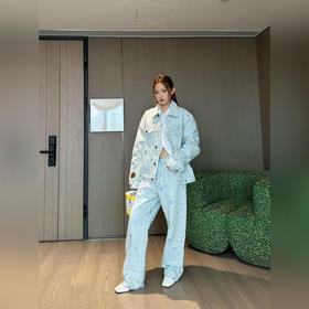 Брюки LOUIS VUITTON Candy с вышивкой и