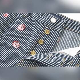 LOUIS VUITTON Джинсовые брюки с вышивк