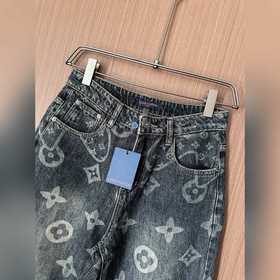 Джинсы Louis Vuitton Distressed Monogr