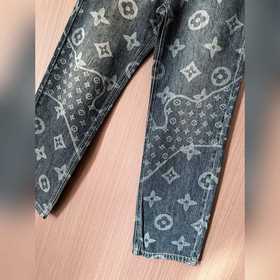 Джинсы Louis Vuitton Distressed Monogr
