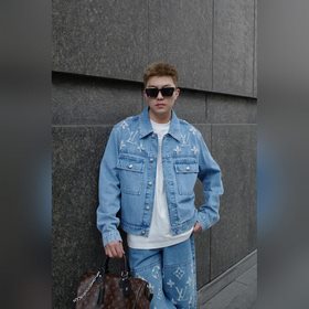 LOUIS VUITTON Куртка из вымытого деним