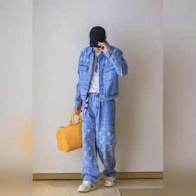 LOUIS VUITTON Куртка из вымытого деним