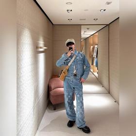 LOUIS VUITTON Куртка из вымытого деним