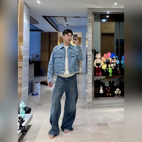 LOUIS VUITTON Куртка из вымытого деним