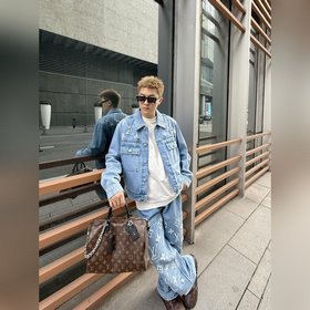LOUIS VUITTON Куртка из вымытого деним