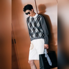 LOUIS VUITTON Вязаный шерстяной свитер