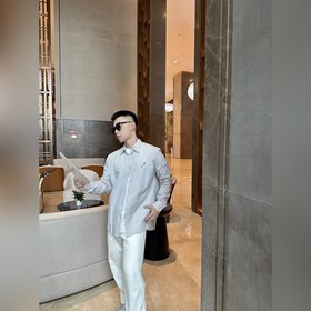 Рубашка LOUIS VUITTON с жаккардовой вы