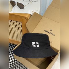 Вышитая рыбацкая шляпа Miu Унисекс-м