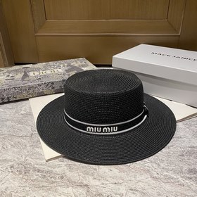 Шляпа из соломы с широкими полями Miu