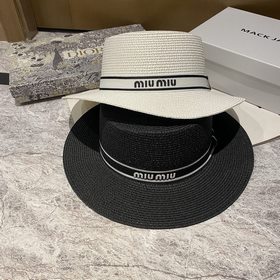 Шляпа из соломы с широкими полями Miu