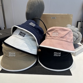 Miu 26SS Новая рыбацкая шляпа из канва