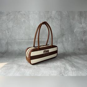 Новая сумка из канваса с коричневыми п