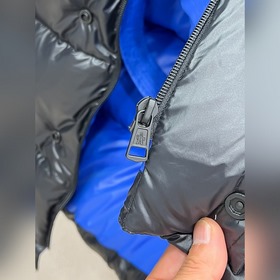 Пуховик Moncler — синие и зеленые пухо