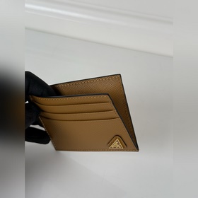 Мужской кожаный кошелек PRADA Crosshat