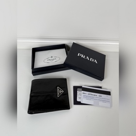 Мужской компактный кошелек PRADA (черн