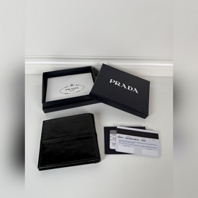 Мужской компактный кошелек PRADA (черн