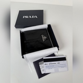 Мужской компактный кошелек PRADA (черн