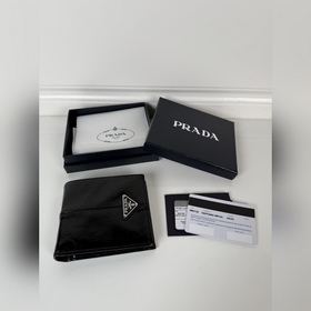 Мужской кошелек PRADA с крестообразной
