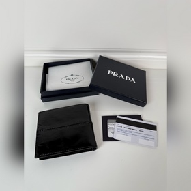 Мужской кошелек PRADA с крестообразной