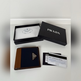 Мужской компактный кошелек PRADA, моде