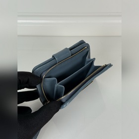 Кожаный кошелек PRADA из синей кожи с 