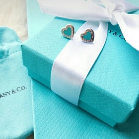 Серьги Tiffany Blue Tiffany Heart Enam