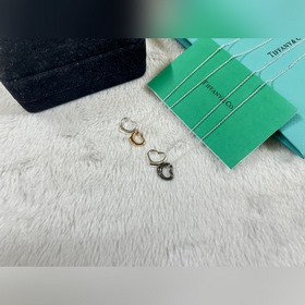 Двухцветное колье Tiffany Double Heart