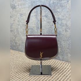 Новая сумка YSL бордового цвета выгляд