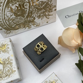 Кольцо Dior Classic CD, мерцающее золо