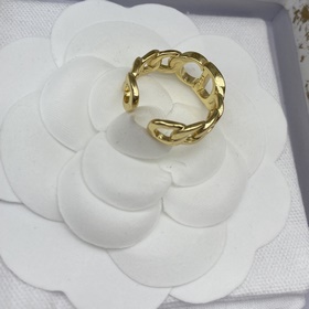 Кольцо Dior Classic CD, мерцающее золо