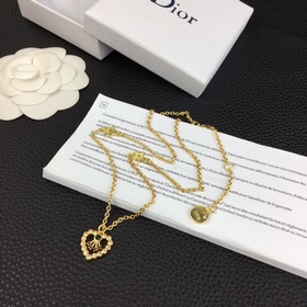 Колье Dior Heart Letter Аутентичные ма