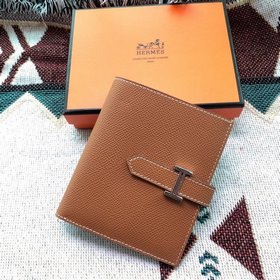 Короткий кошелек HERMES Bearn из кожи
