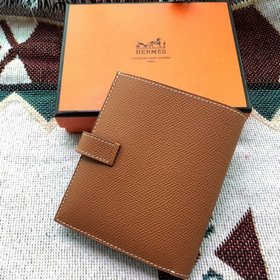 Короткий кошелек HERMES Bearn из кожи 
