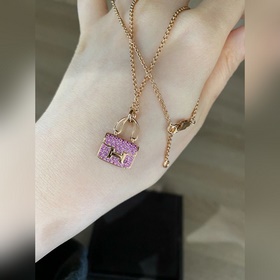 Классическое колье-сумочка Hermès Pink