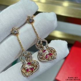 Серьги Qeelin Wulu Lace Red Gourd из п