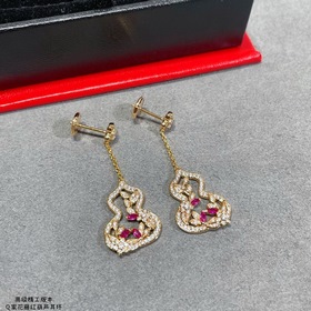 Серьги Qeelin Wulu Lace Red Gourd из п